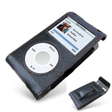 iPod 30GB/60GB/80GB/Classic 80GB/160 Leather Case w/ Scrn prtctr